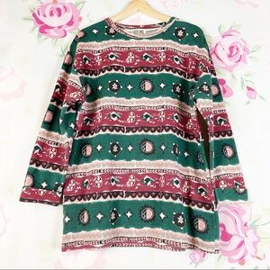 Vintage Stefano Geometric Long Sleeve Shirt M